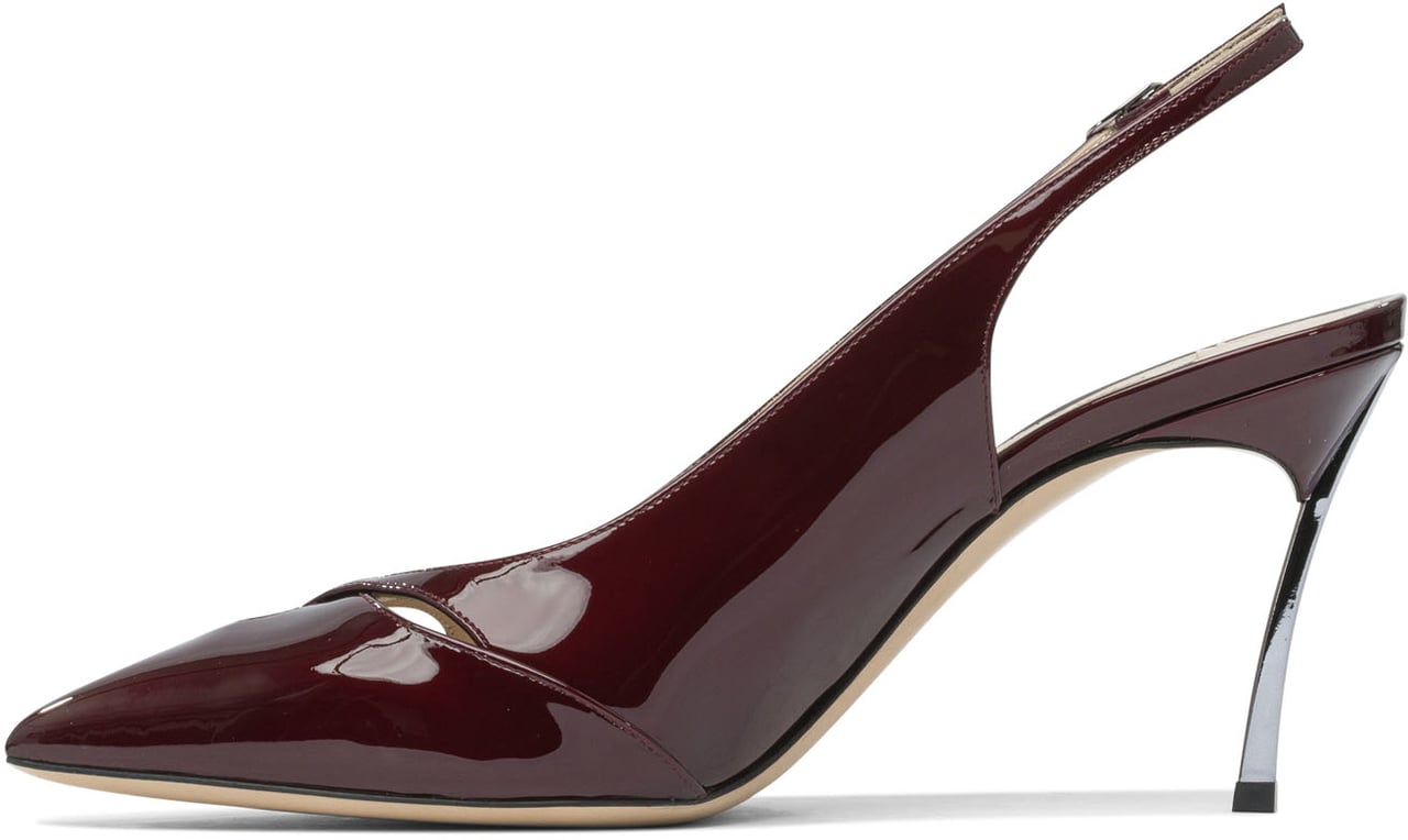 Casadei "Samurai Blade" 80mm Slingback Rood