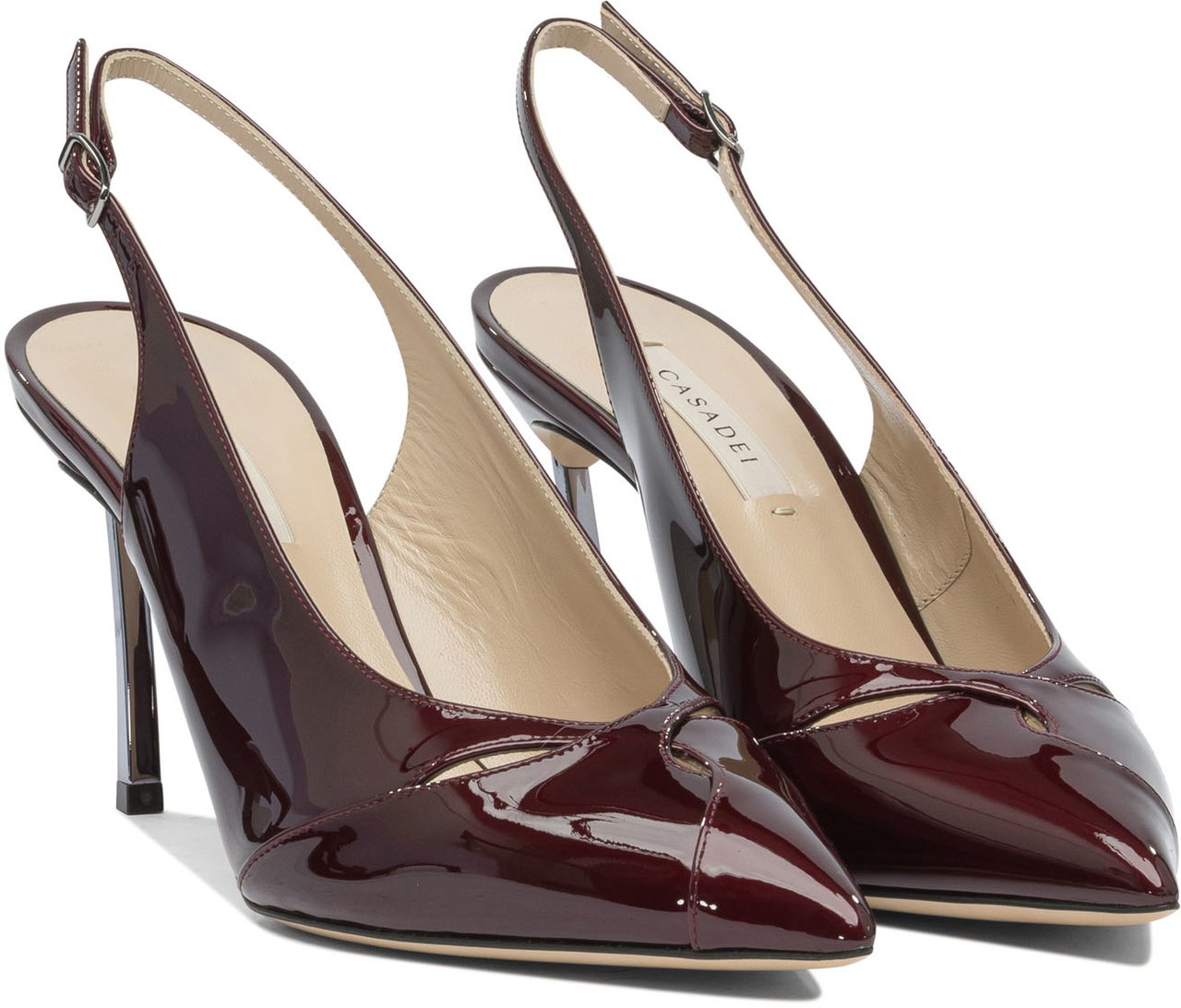 Casadei "Samurai Blade" 80mm Slingback Rood