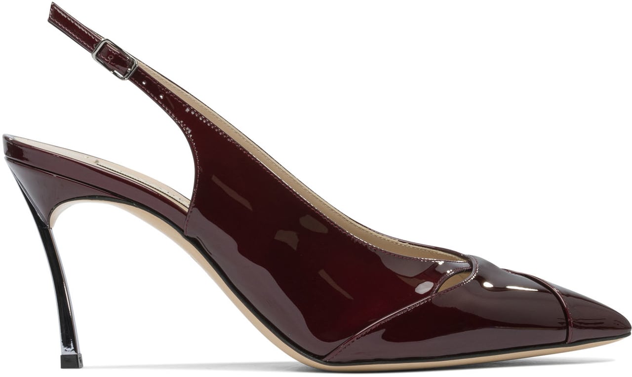 Casadei "Samurai Blade" 80mm Slingback Rood