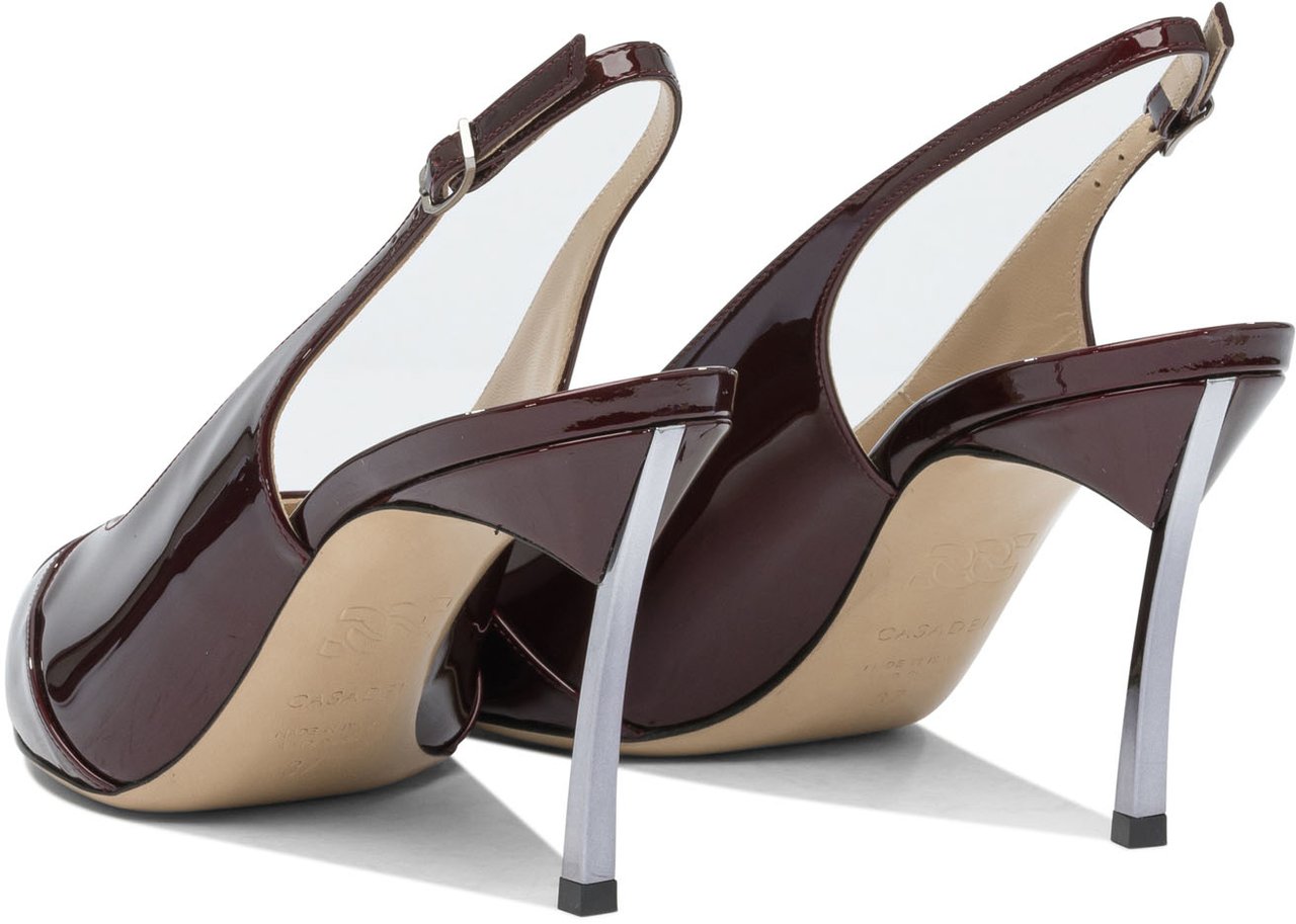 Casadei "Samurai Blade" 80mm Slingback Rood