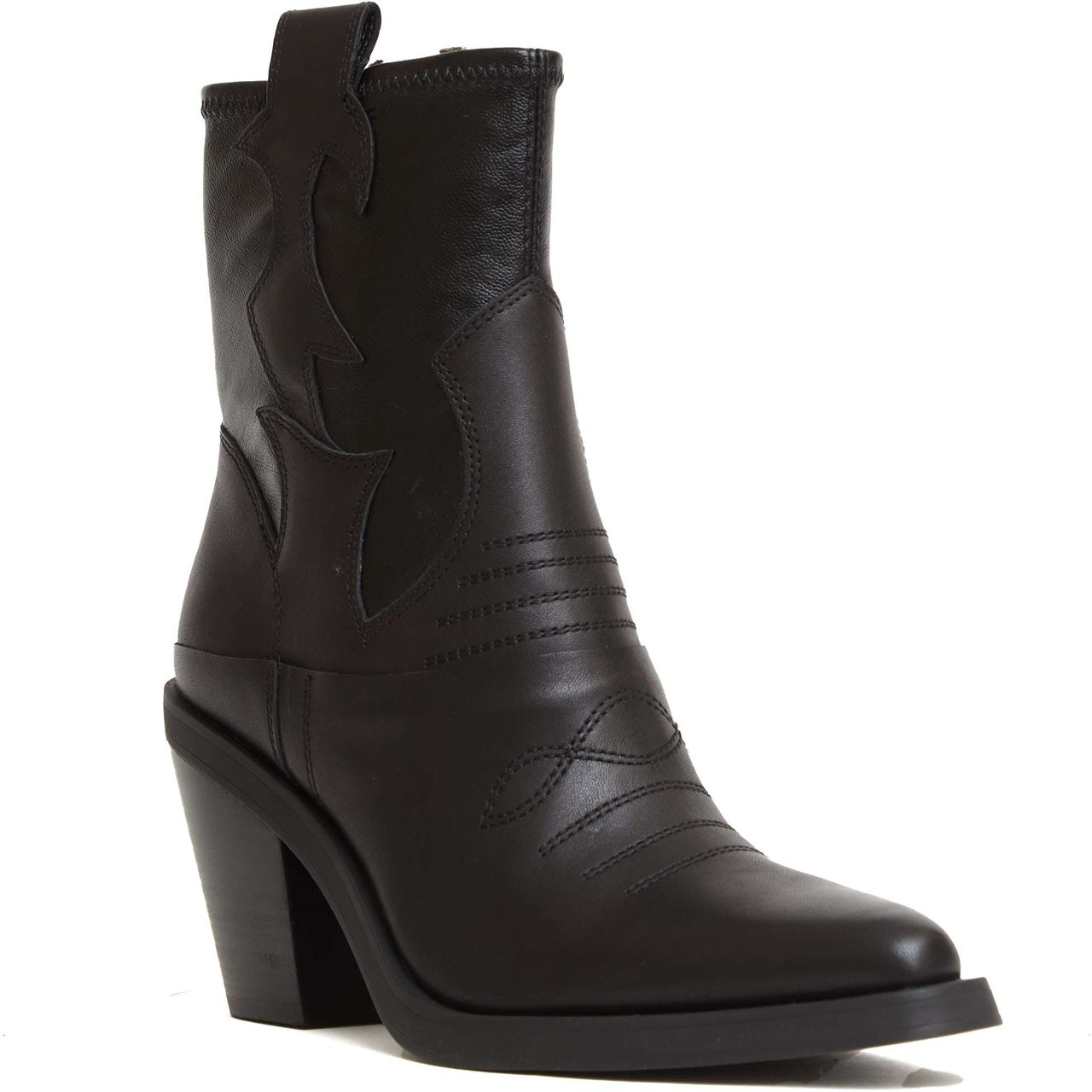 Casadei Sneakers Salen In Pelle Nera Zwart