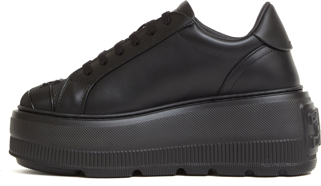 Casadei Sneakers Salen In Pelle Nera Zwart