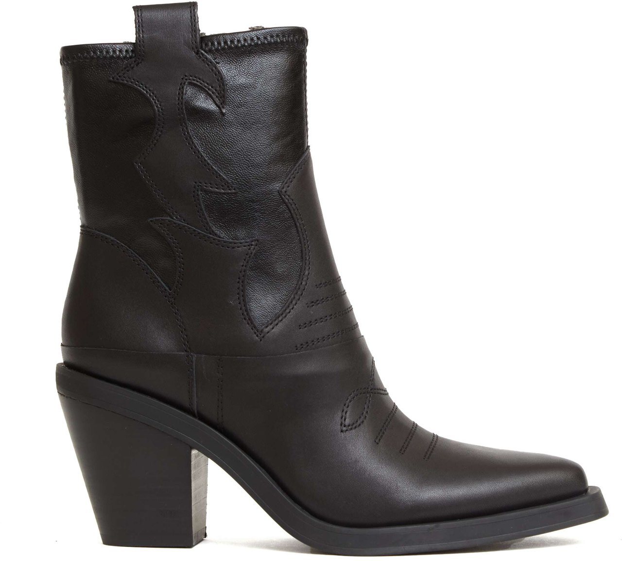 Casadei Sneakers Salen In Pelle Nera Zwart