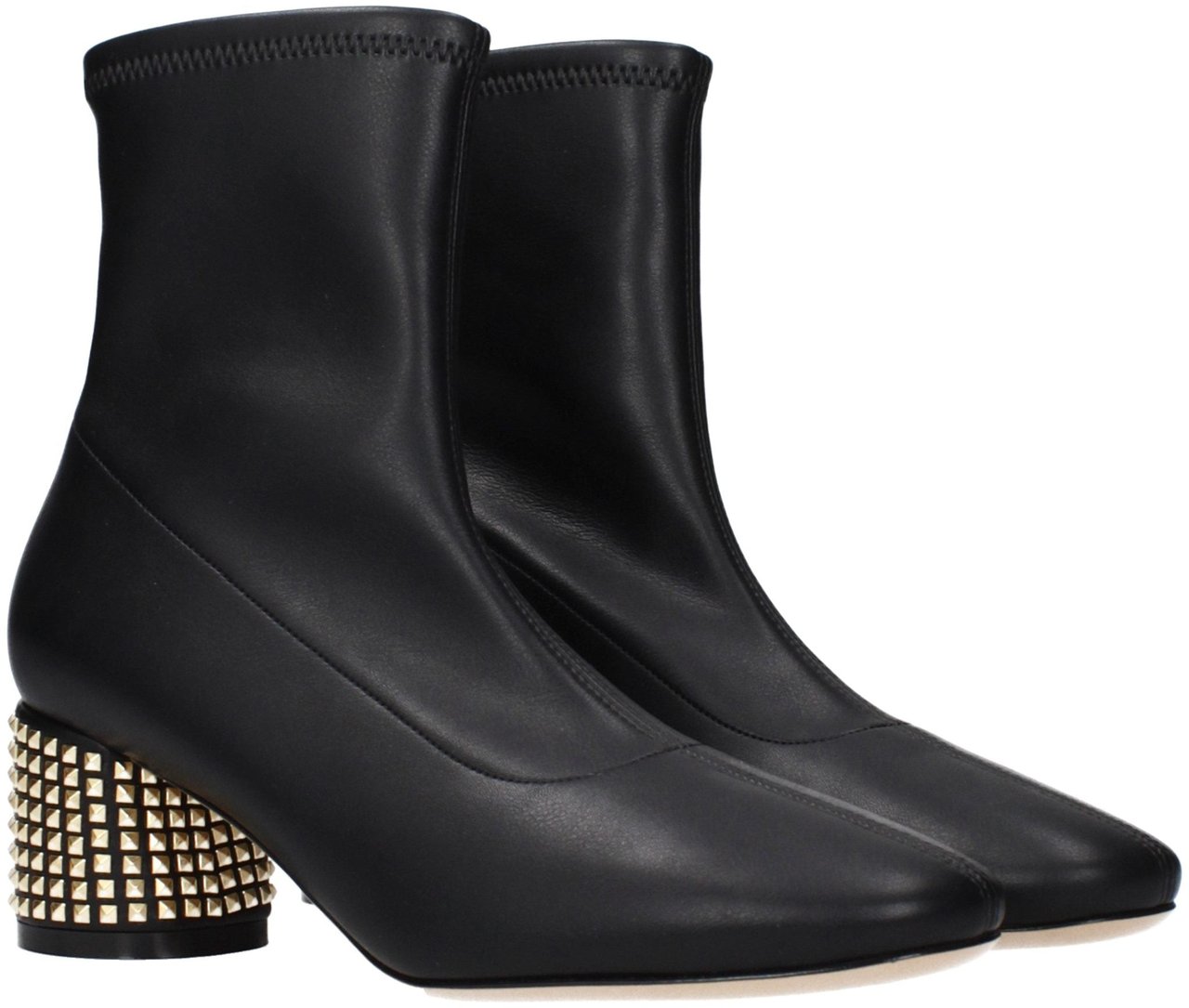 Casadei Black Leather Ankle Boots Zwart