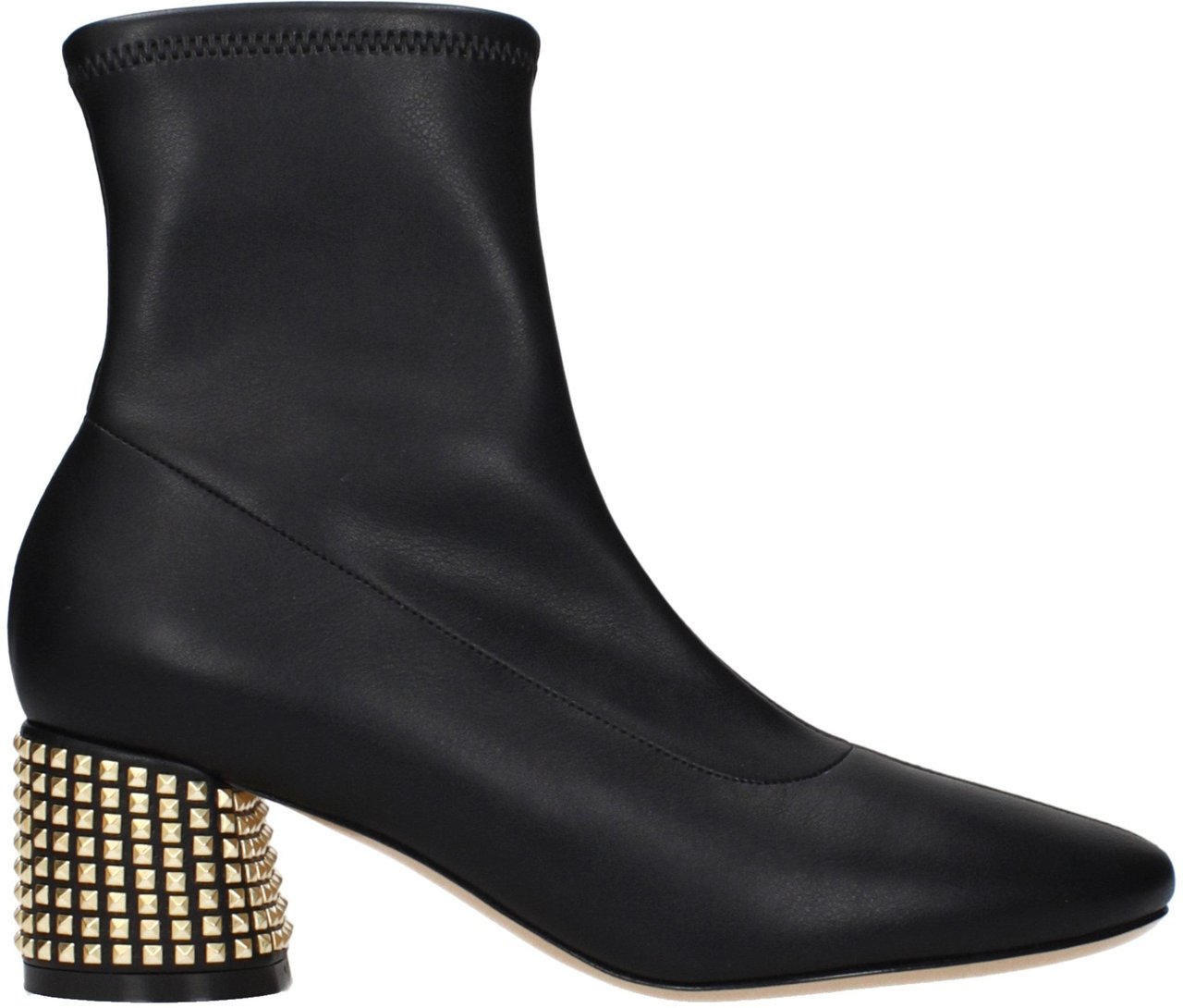 Casadei Black Leather Ankle Boots Zwart