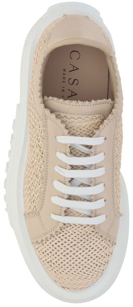 Casadei Beige Other Fibres Platform Sneakers Beige