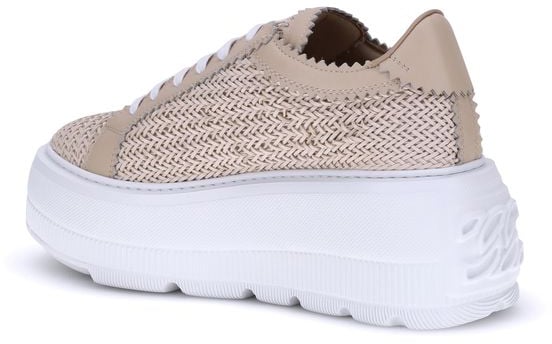 Casadei Beige Other Fibres Platform Sneakers Beige