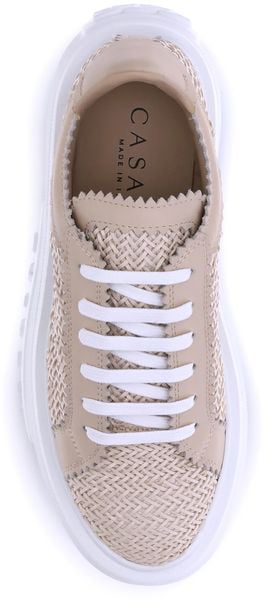 Casadei Beige Other Fibres Platform Sneakers Beige