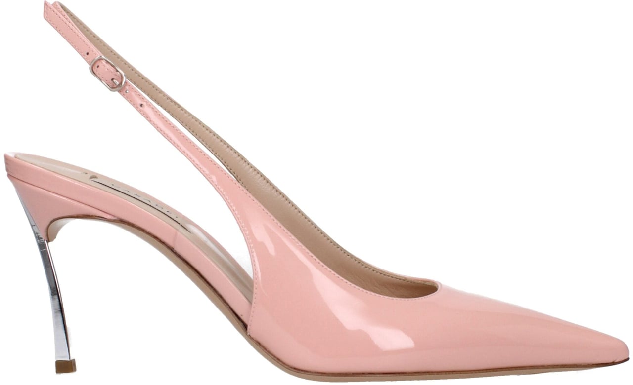 Casadei Pink Leather High Heel Pumps Roze