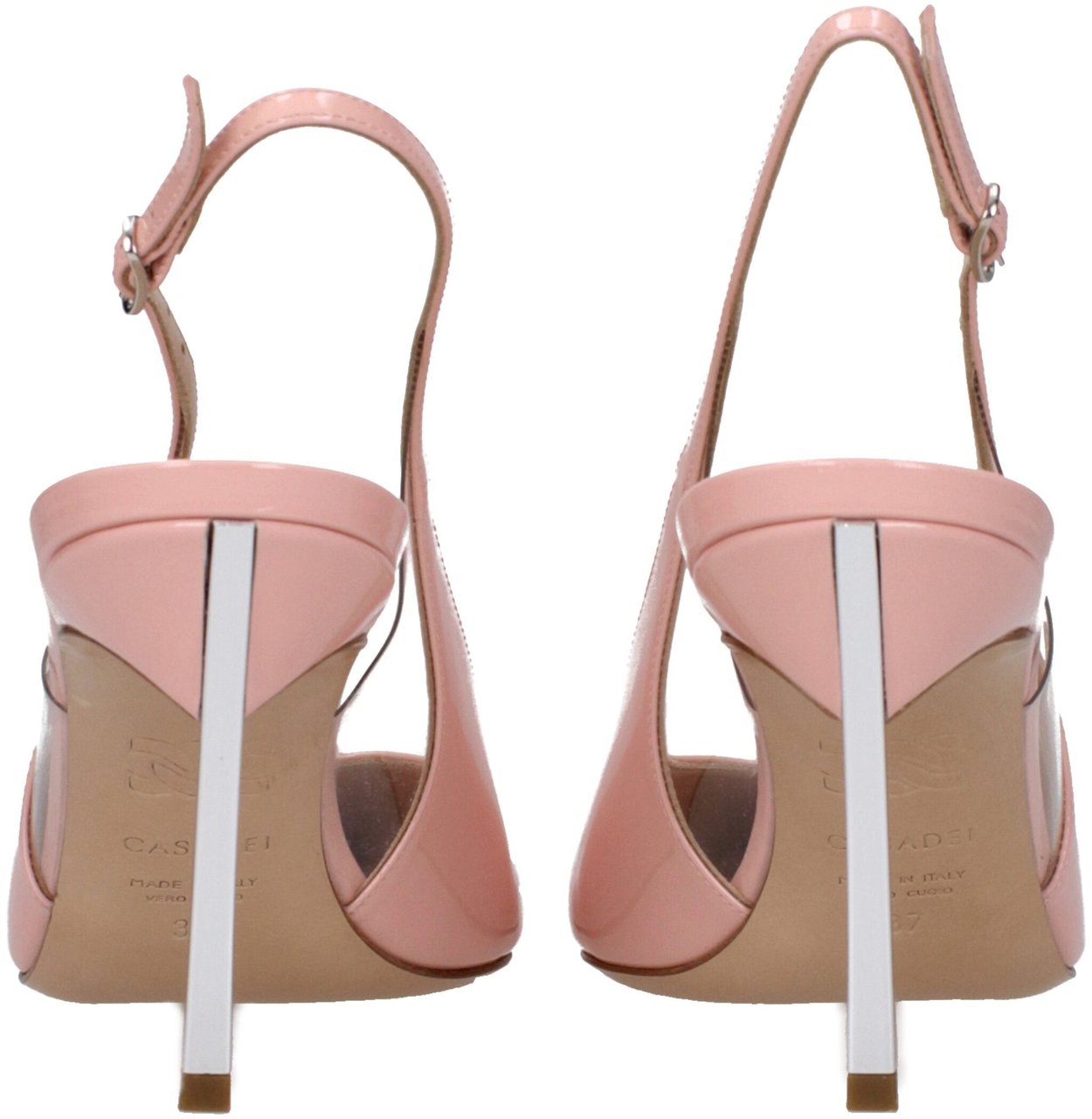Casadei Pink Leather High Heel Pumps Roze