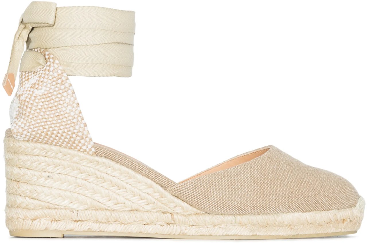 Castaner Flat Shoes Ivory Wit