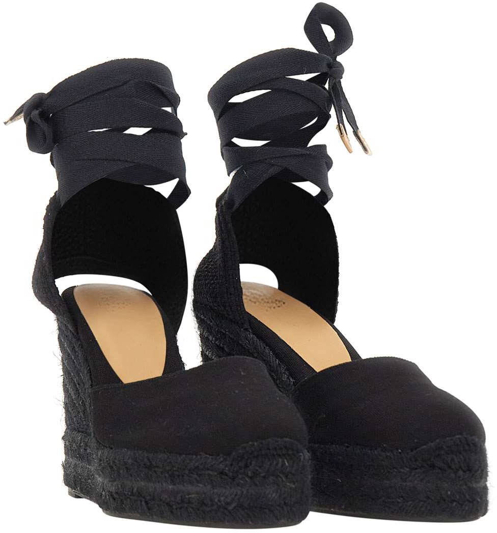 Castaner With Heel Black Zwart