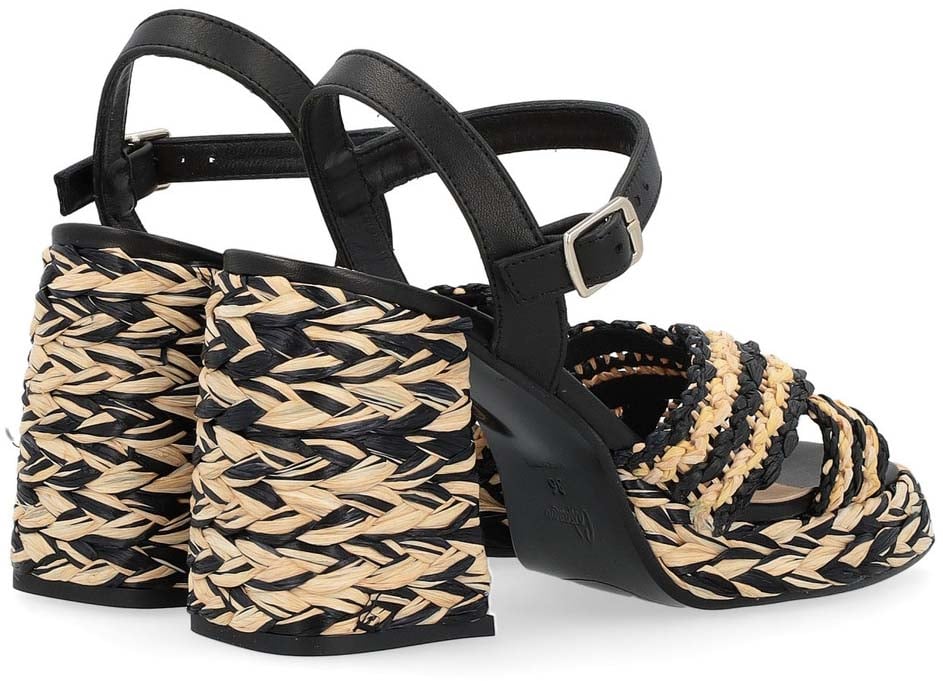 Castaner Valeria Rafia Woven Sandals Zwart