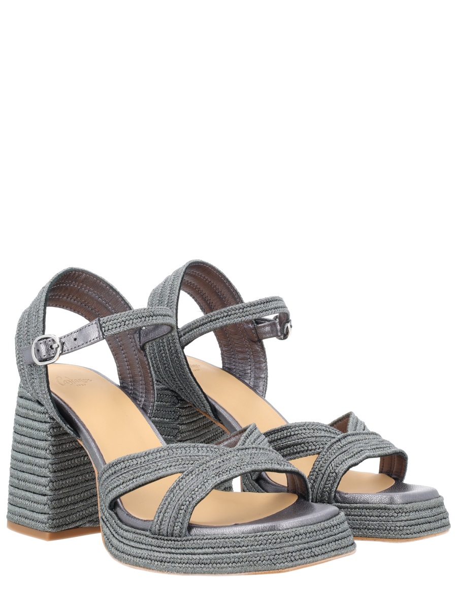 Castaner Valley Braided Straps Block Sandals Grijs