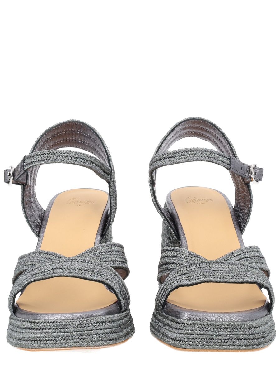 Castaner Valley Braided Straps Block Sandals Grijs