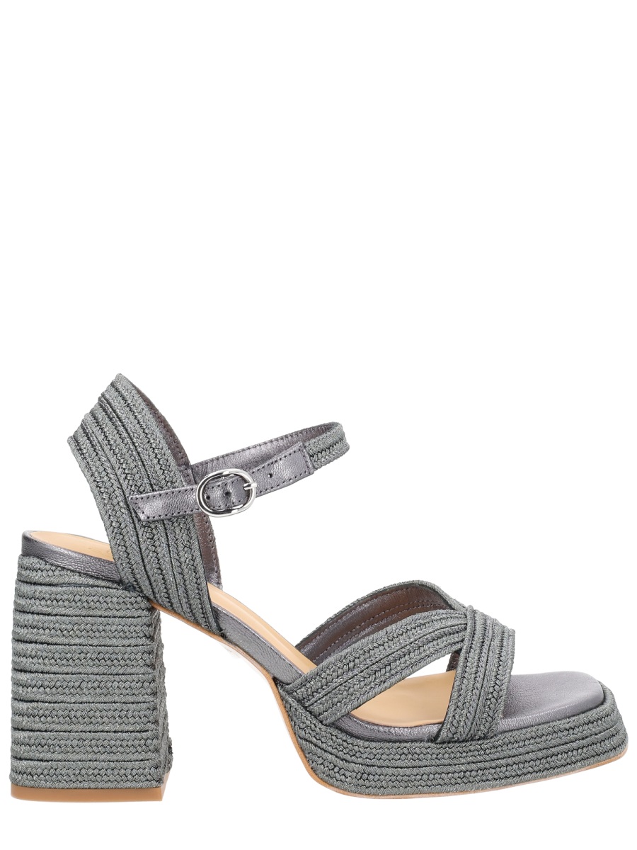 Castaner Valley Braided Straps Block Sandals Grijs