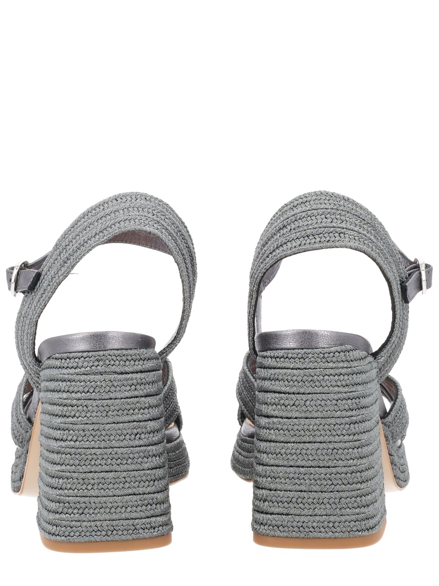 Castaner Valley Braided Straps Block Sandals Grijs