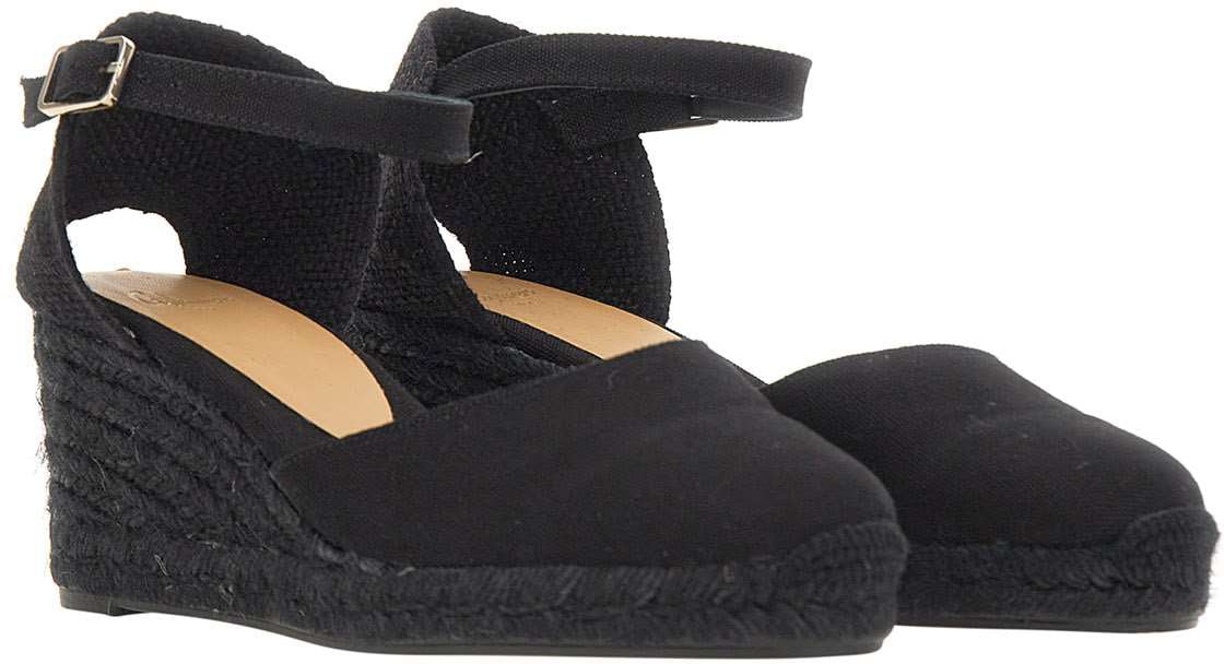 Castaner With Heel Black Zwart