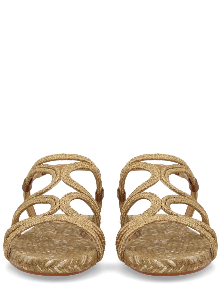 Castaner Pitra Cotton Woven Flat Sandals Bruin