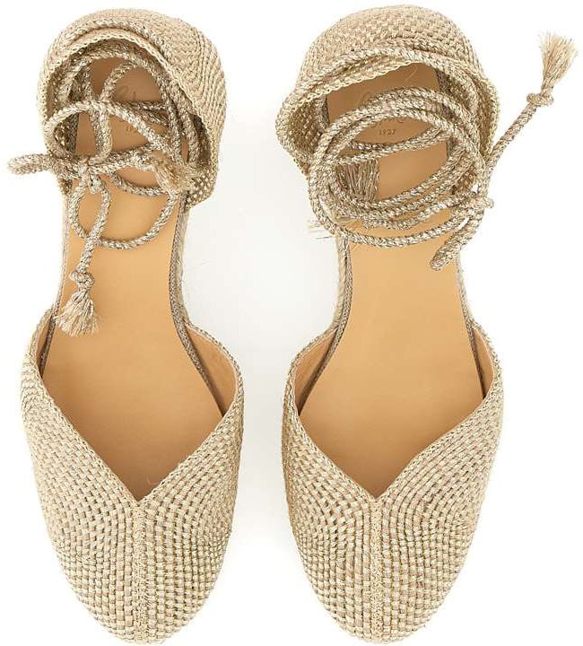 Castaner With Heel Golden Goud