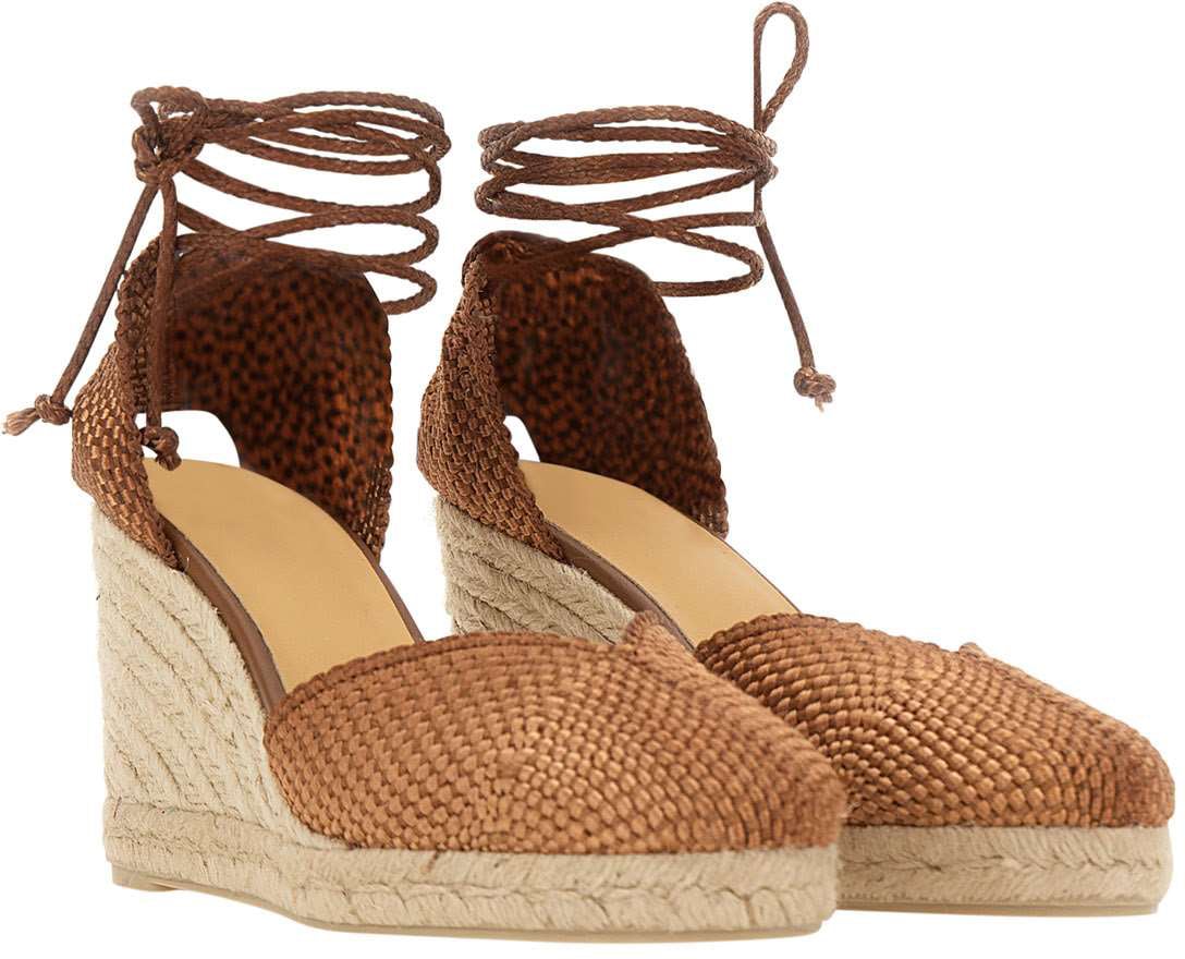 Castaner With Heel Brown Beige