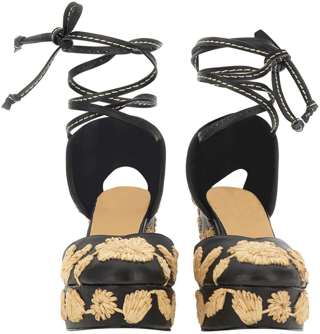 Castaner With Heel Black Zwart