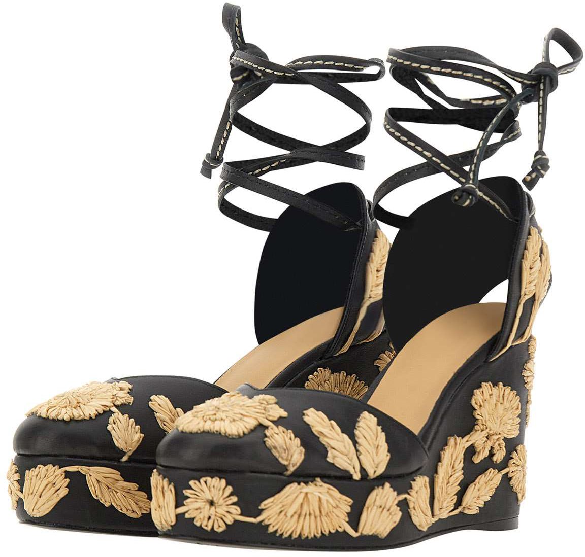 Castaner With Heel Black Zwart