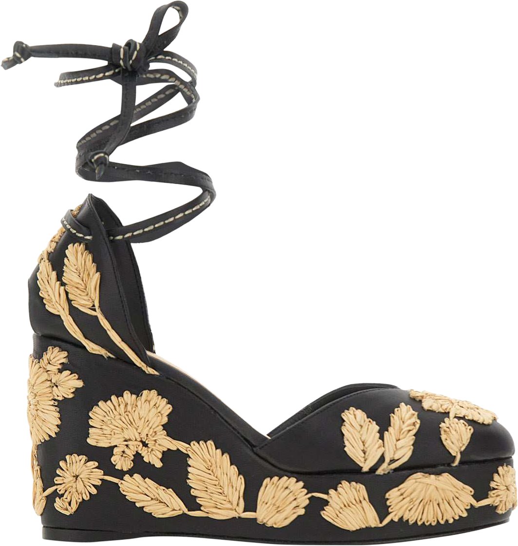 Castaner With Heel Black Zwart