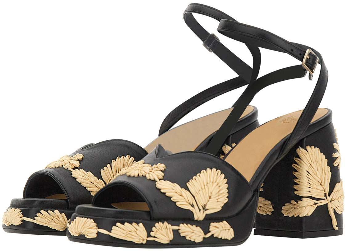 Castaner With Heel Black Zwart