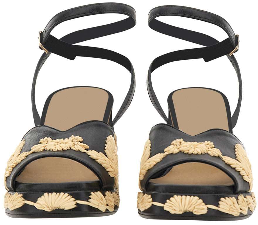 Castaner With Heel Black Zwart