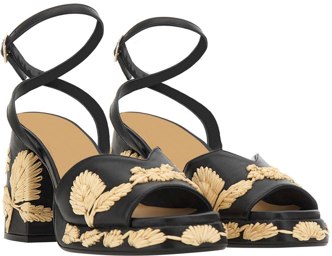 Castaner With Heel Black Zwart