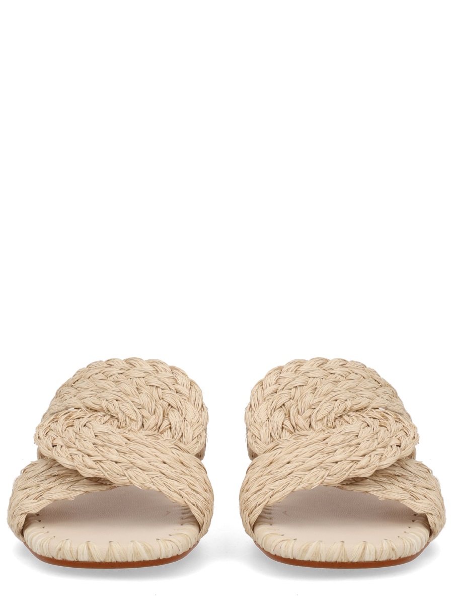 Castaner Neutrals Padme Braided Straps Raffia Sandals Neutraal