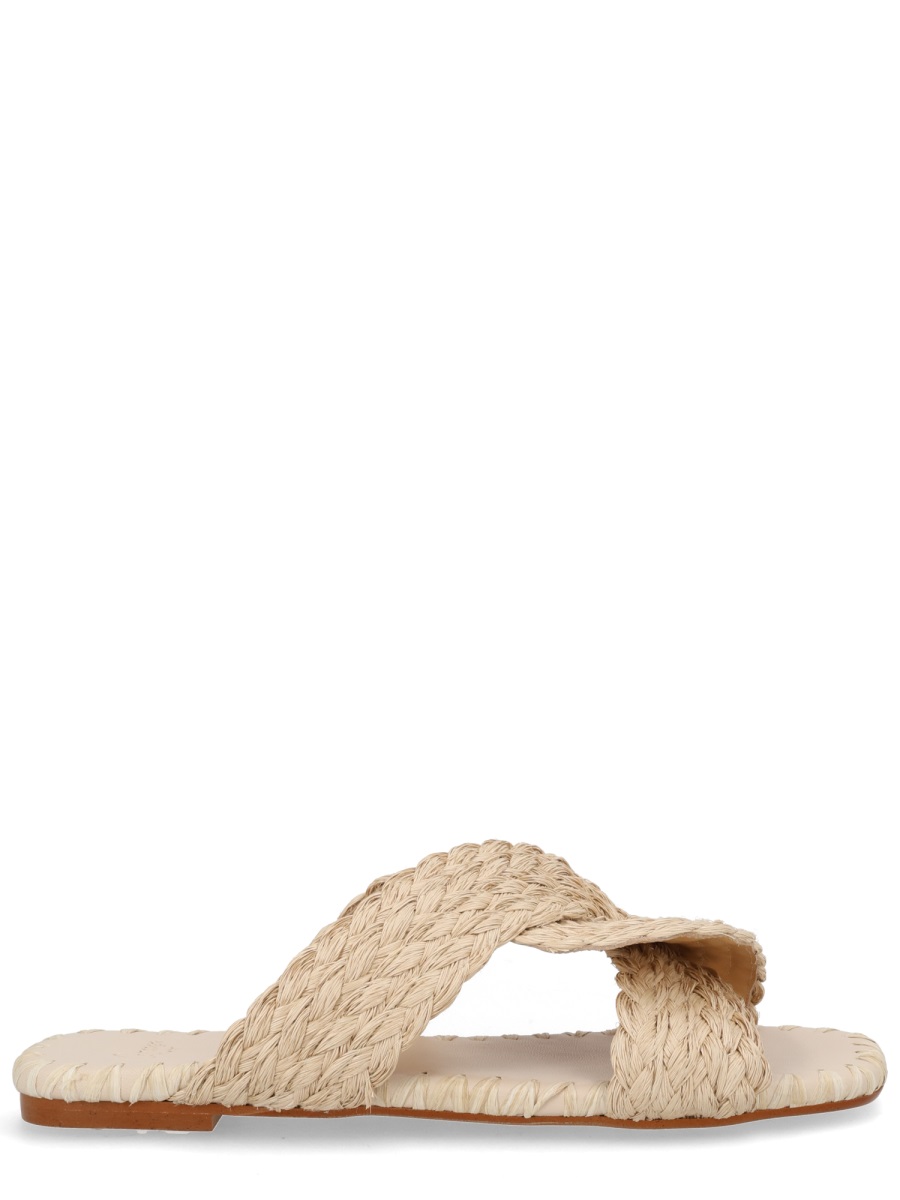 Castaner Neutrals Padme Braided Straps Raffia Sandals Neutraal