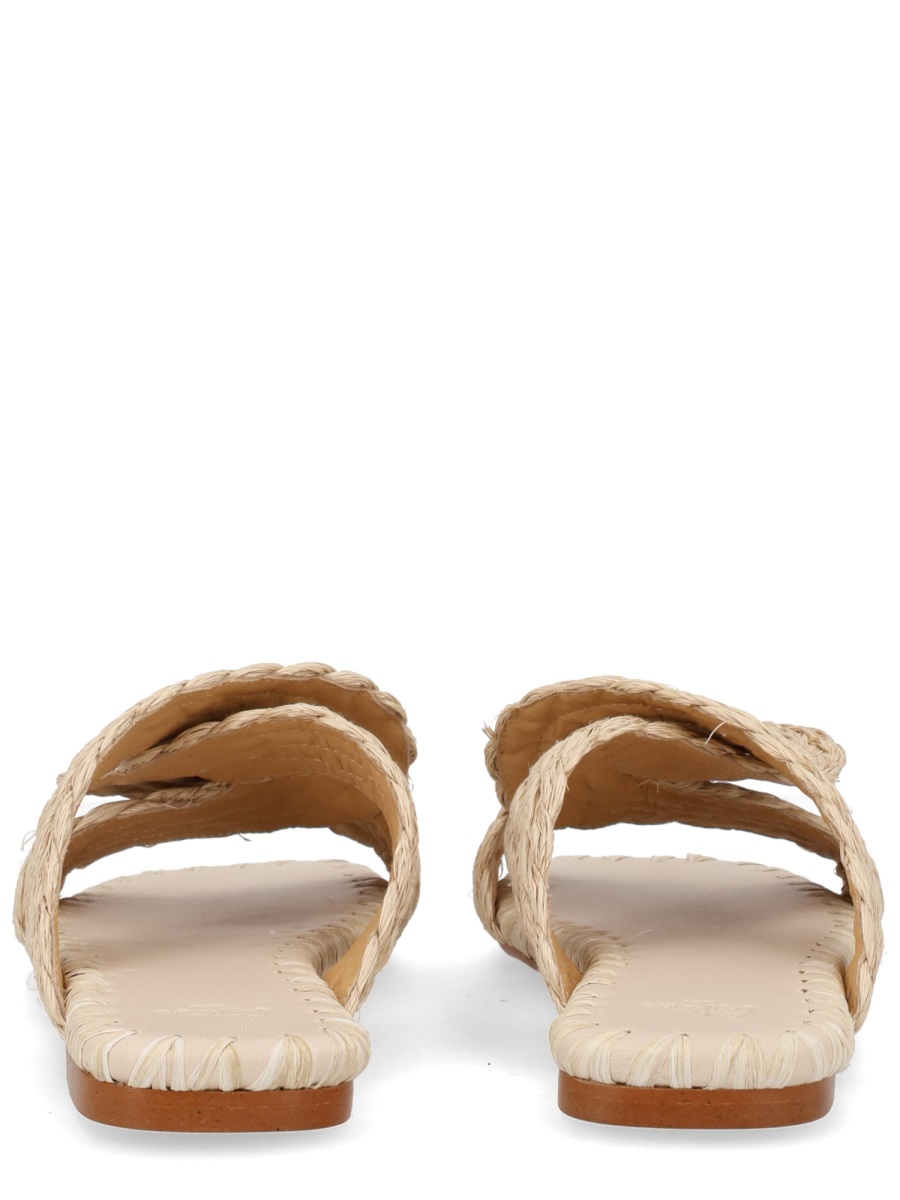 Castaner Neutrals Padme Braided Straps Raffia Sandals Neutraal