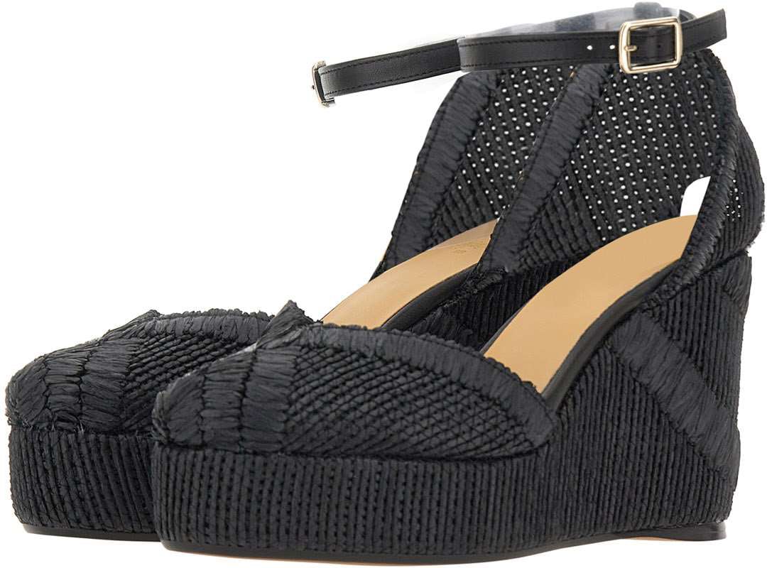 Castaner With Heel Black Zwart