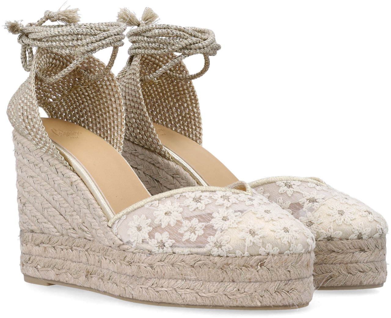 Castaner Clair 8Ed Lace Bianco Oro Wit