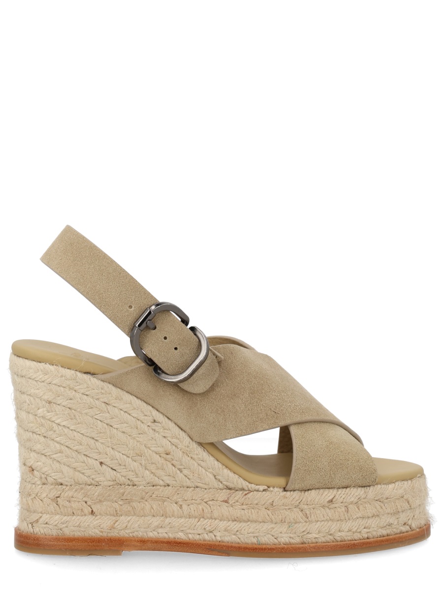 Castaner Betina Bovine Suede Braided Espadrilles Neutraal