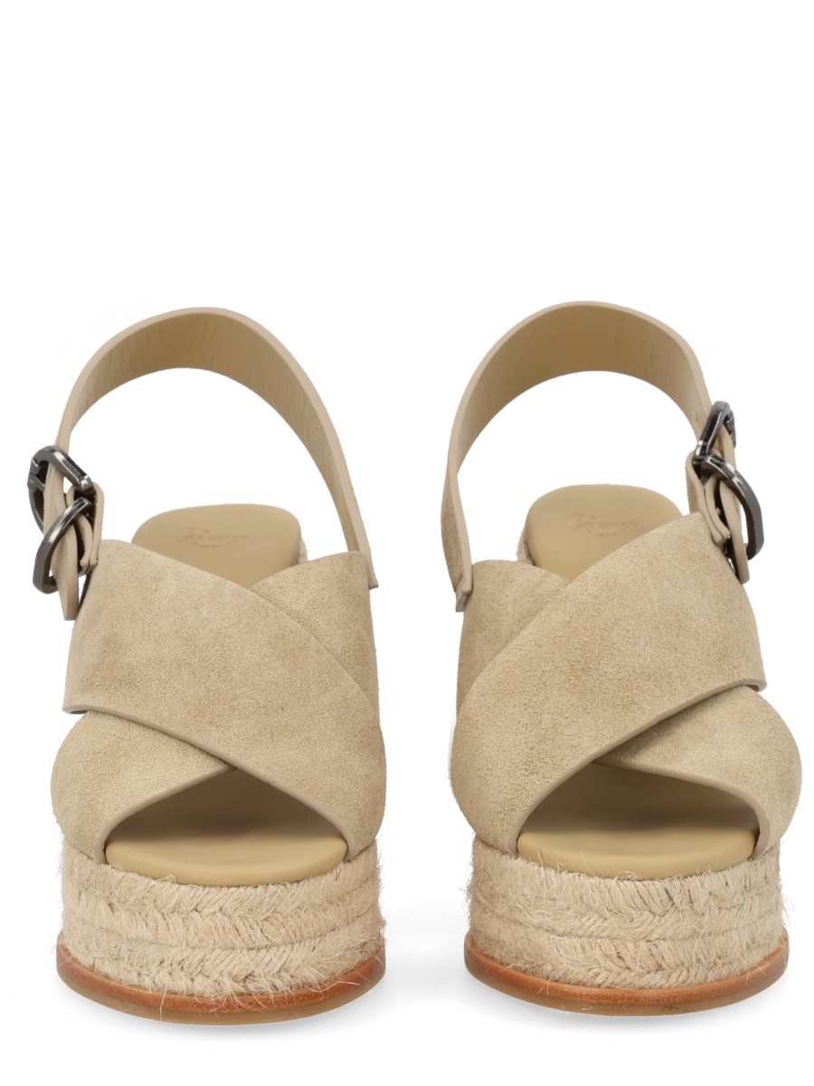 Castaner Betina Bovine Suede Braided Espadrilles Neutraal