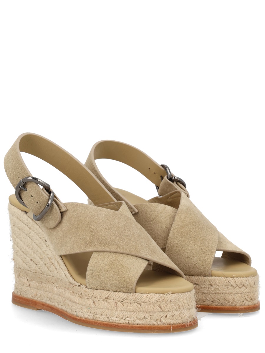 Castaner Betina Bovine Suede Braided Espadrilles Neutraal