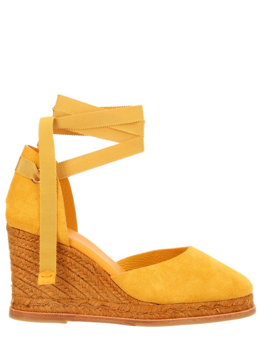 Castaner Camila Bovine Leather Wedge Sandals Oranje