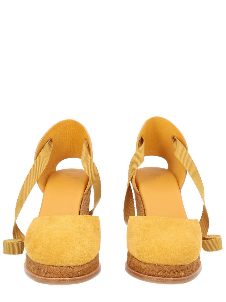 Castaner Camila Bovine Leather Wedge Sandals Oranje
