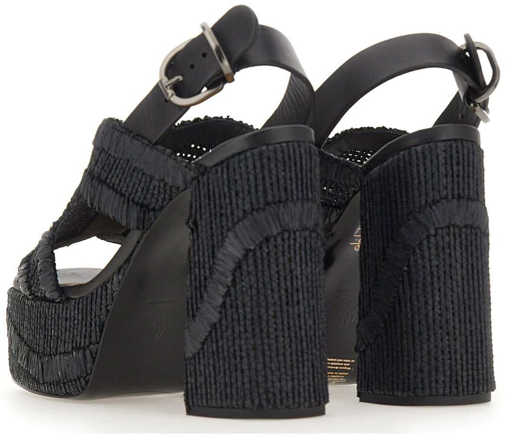 Castaner With Heel Black Zwart