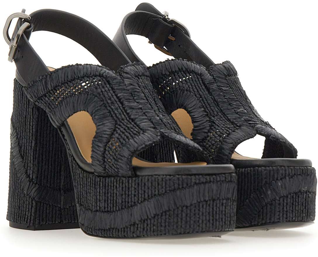 Castaner With Heel Black Zwart