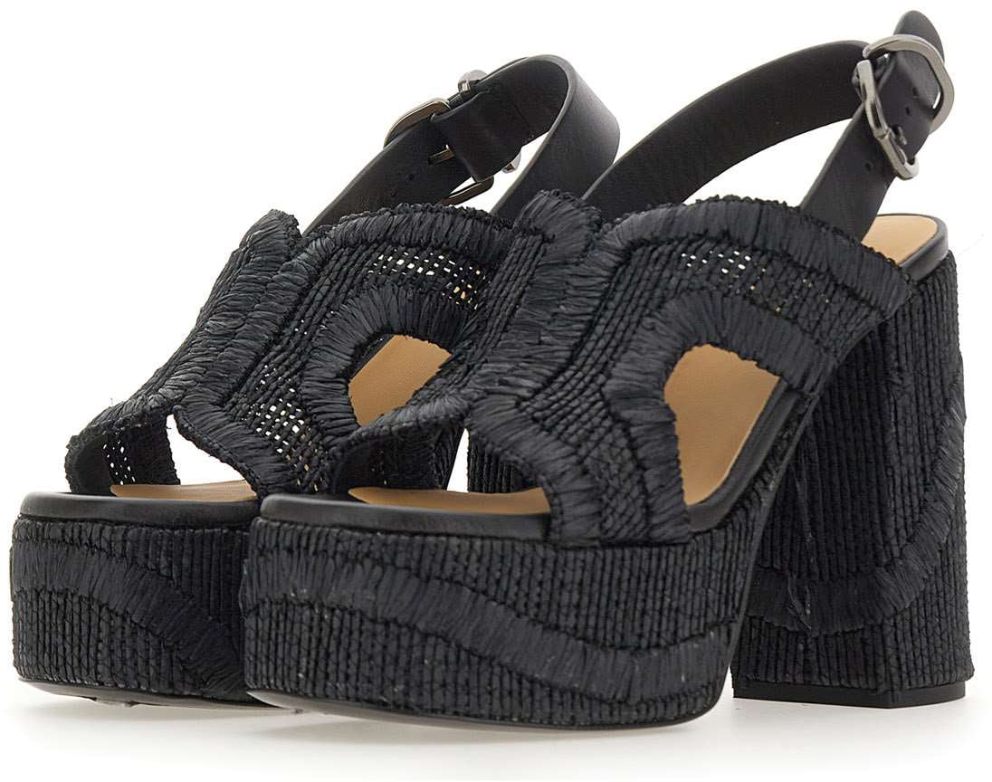 Castaner With Heel Black Zwart