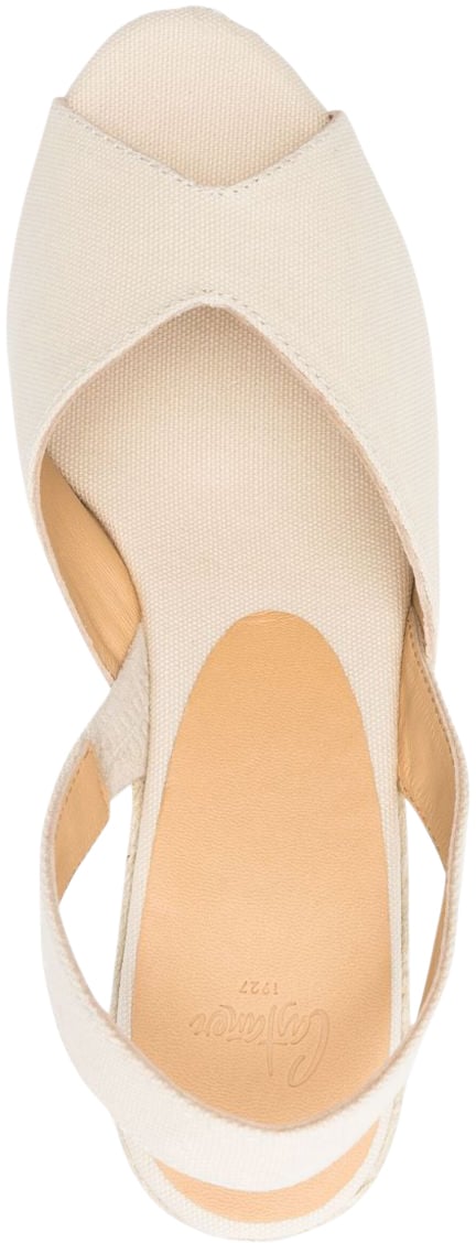 Castaner Flat Shoes Ivory Wit