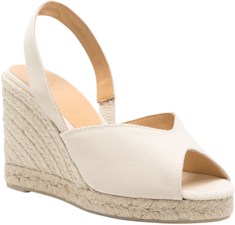 Castaner Flat Shoes Ivory Wit