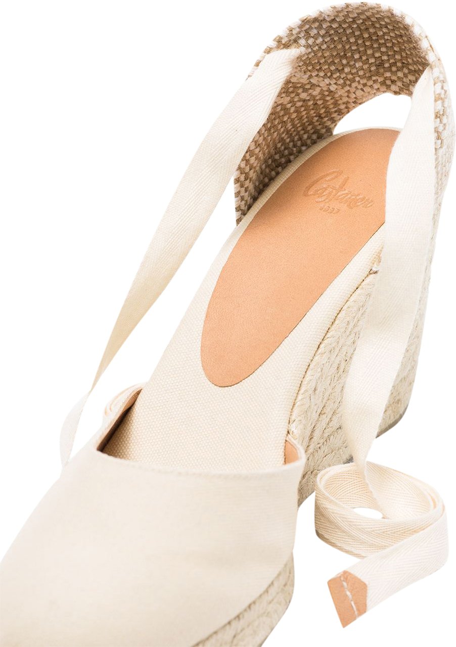 Castaner Flat Shoes Ivory Wit