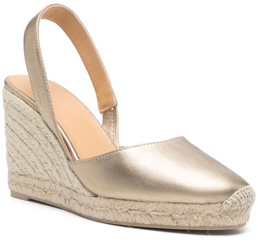 Castaner Flat Shoes Golden Goud