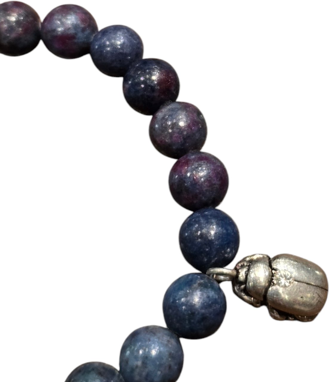 Catherine Michiels Bracelet Milo Silver Diamant serti kyanite élastique MILO SSLE Catherine Michiel Blauw