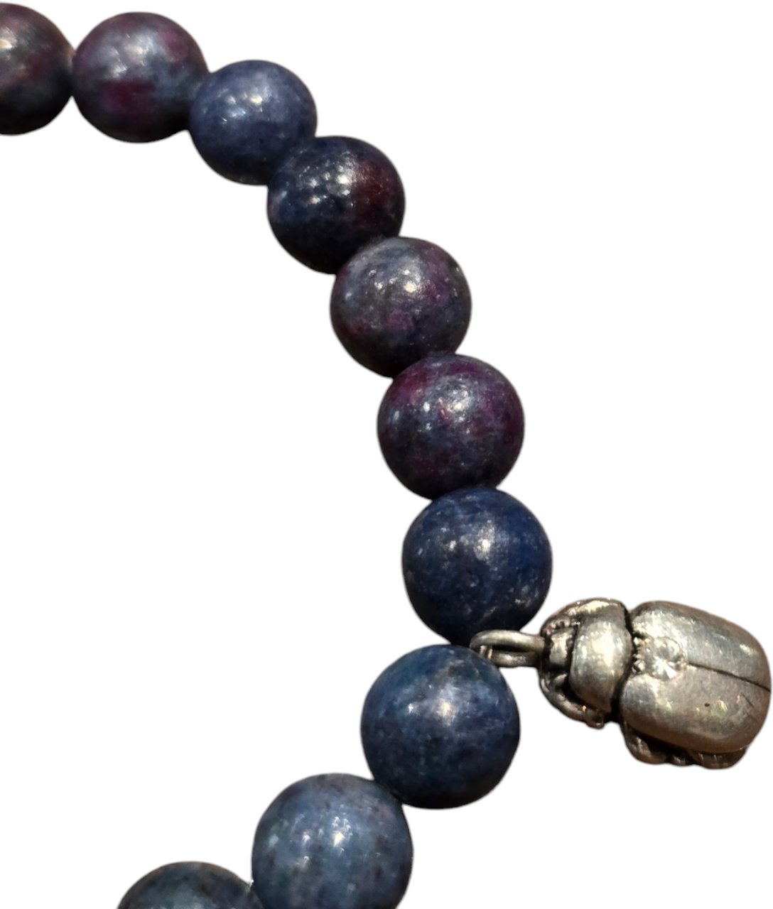 Catherine Michiels Bracelet Milo Silver Diamant serti kyanite élastique MILO SSLE Catherine Michiel Blauw
